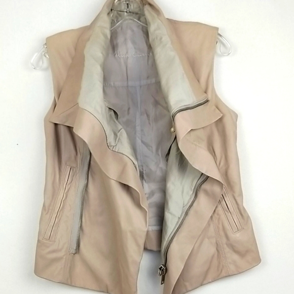 Rick Owens Biker Leather Blistered Sleeveless Vest In Pearl Size 6 - Picture 6 of 15
